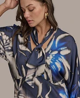 Donna Karan New York Plus Floral-Print A-Line Dress