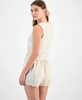 And Now This Women's Eyelet Vest Top, Exclusively at Macy's