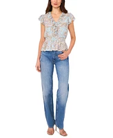 Parker Women's The Margot Paisley-Print Ruffled Top
