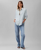 Calvin Klein Women's Long Sleeve Button Down Shirt