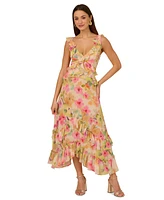 Adrianna by Papell Women's Ruffled High-Low Dress