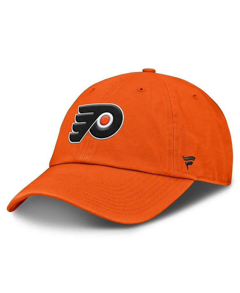 Fanatics Men's Orange Philadelphia Flyers Core Primary Logo Adjustable Hat