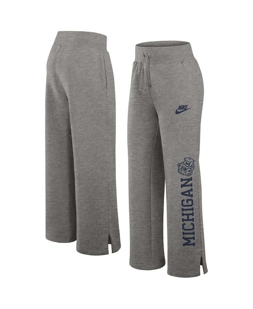 Nike Women's Heather Gray Michigan Wolverines Legacy One Line Phoenix Fleece Sweatpants