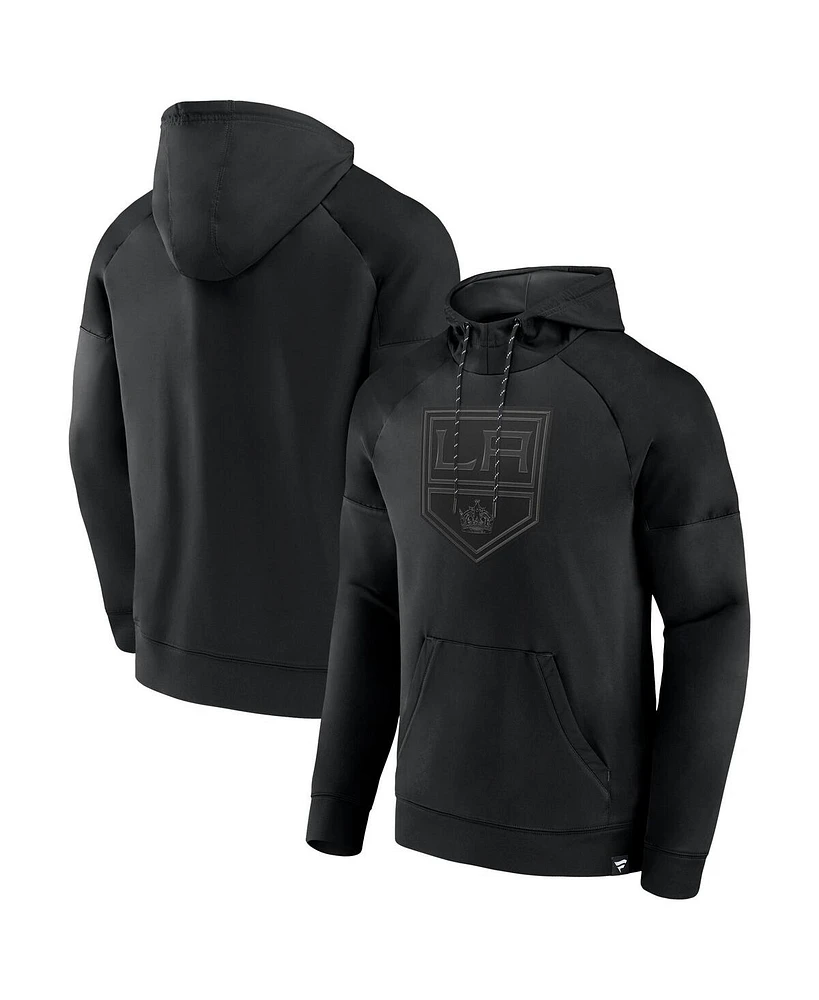 Fanatics Men's Los Angeles Kings Black Ice Defender Raglan Pullover Hoodie