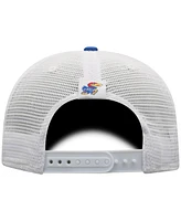 Top of the World Men's Royal/White Kansas Jayhawks Victory Baseline Trucker Adjustable Hat