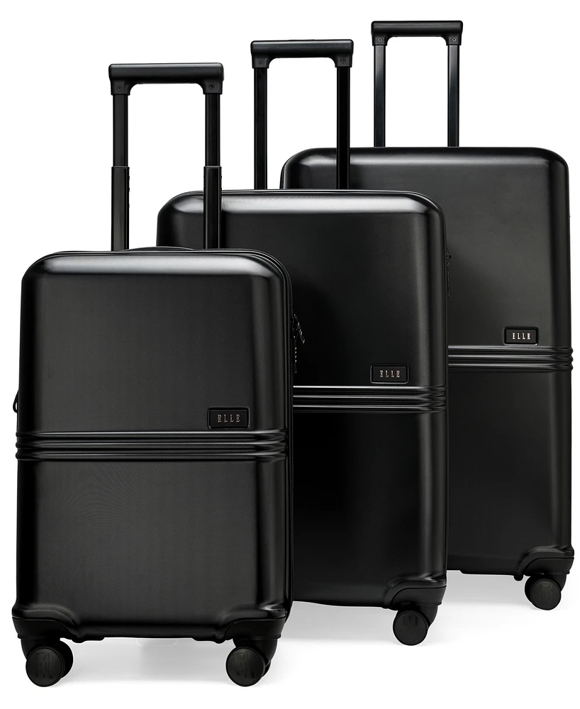 Elle Expedition 3-Piece Expandable Retro Spinner Luggage Set