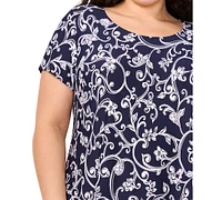 Msk Plus Printed Shift Dress