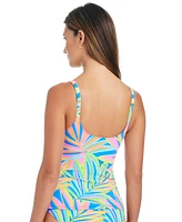 Bleu by Rod Beattie Women's On The Bright Side Printed Underwire Tankini Top