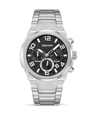 Ducati Corse Men's Dress Sport Silver Stainless Steel Watch, 43.5mm