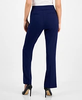 Ak Anne Klein Petite Pull-On Straight-Leg Slash-Pocket Pants