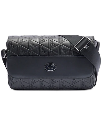 Lacoste Men's Monogrammed Flap Close Satchel