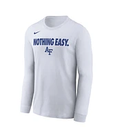 Nike Men's White Air Force Falcons 2025 On-Court Bench Long Sleeve T-Shirt