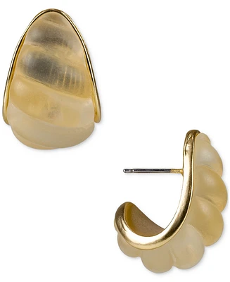 Patricia Nash Gold-Tone Scallop J Hoop Earrings