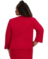Kasper Women's Open-Front Jacket, Regulaur & Plus