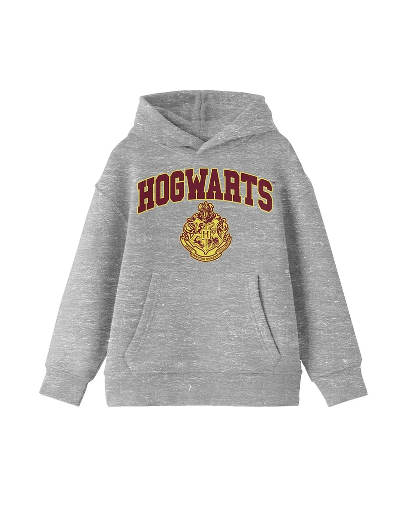 Harry Potter Boys Hogwarts School Logo Youth Athletic Heather Sweatshirt