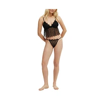 Cotton On Women's Eyelash Lace Longline Bralette
