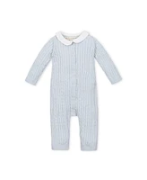 Hope & Henry Baby Organic Peter Pan Collar Button Front Sweater Romper