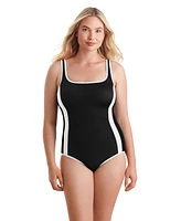 Shapesolver Sport By Mimi Flamingo Women's Side Panel Tank One Piece Swimsuit