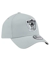 New Era Men's Gray Oakland Raiders Gridiron Classics A-Frame 9FORTY Adjustable Hat