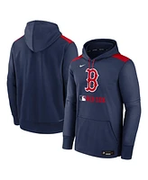 Nike Men's Navy Boston Red Sox Authentic Collection Performance Pullover Hoodie