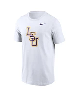 Nike Men's White Lsu Tigers Baseball Logo T-Shirt