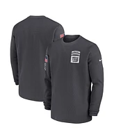 Nike Men's Anthracite New York Giants Salute To Service Edge Lockup Long Sleeve T-Shirt