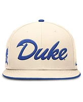 Nike Men's Natural Duke Blue Devils Primetime True Performance Fitted Hat