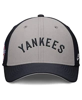 Nike Men's Navy/Gray New York Yankees Rise Swoosh Performance Flex Hat