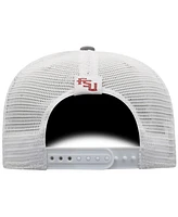 Top of the World Men's Gray/White Florida State Seminoles Victory Baseline Trucker Adjustable Hat