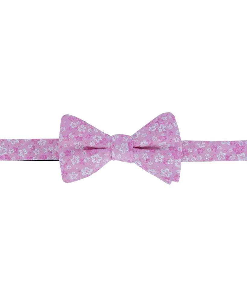 Trafalgar Men's Hanami Cherry Blossom Burst Linen Blend Novelty Bowtie