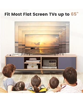 Tv Stand Cabinet for TVs up to 65 Inch with Open Shelf for Living Room