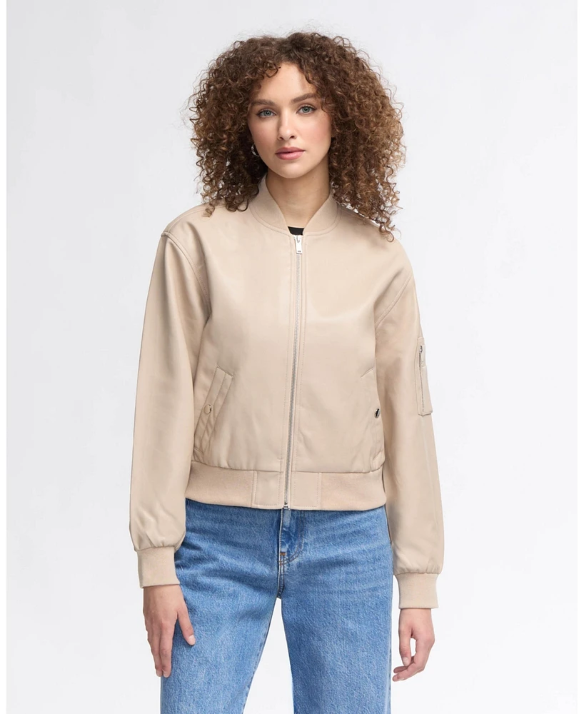 Nvlt Women's Faux Leather Bomber