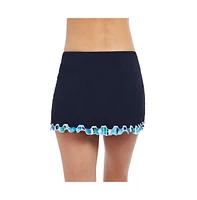 Profile by Gottex Women's Bachata Tricolored Solid Side Slit Skirt Bottom