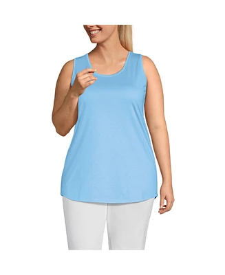 Lands' End Plus Supima Cotton Tunic Tank Top