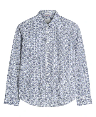 Ben Sherman Men's Mono Floral Print Long Sleeve Shirt