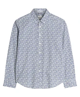 Ben Sherman Men's Mono Floral Print Long Sleeve Shirt