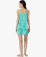 Lauren Ralph Women's Double Strap Camisole and Short Pajama Set