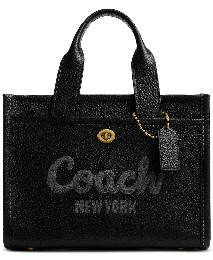 Coach Cargo Pebbled Leather Tote Bag 26