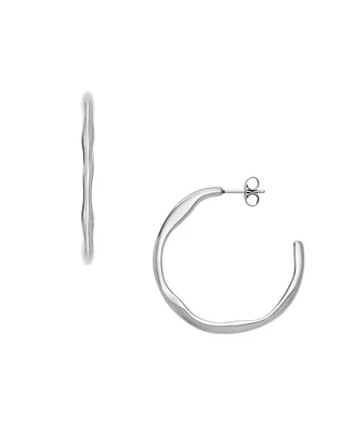 Skagen Women's Moderne Stak Silver-Tone Stainless Steel Hoop Earrings