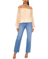 Sam & Jess Women's Printed Off-The-Shoulder Top