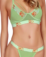 Hauty Women's 2 Pc Jacquard Bra and Panty Lingerie Set