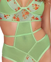 Hauty Women's 1PC Floral Embroidered Bodysuit Lingerie