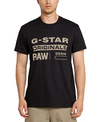 G-Star Raw Men's Originals Short Sleeve Crewneck Logo Graphic T-Shirt