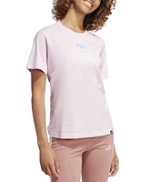 adidas Women's Cotton Mini Logo Graphic Crewneck T-Shirt