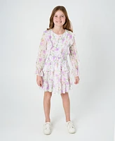 Rare Editions Big Girls Floral Chiffon Dress