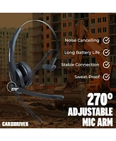 Noise-Canceling Wireless Headset with Ambidextrous Microphone