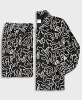 Mode Of One Mens Floral Embroidered Shacket Shorts Exclusively At Macys