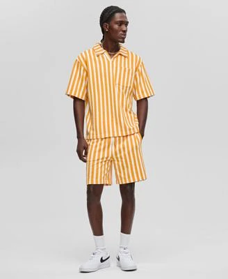 Mode Of One Mens Relaxed Fit Vertical Stripe Terry Shirt Shorts Exclusively At Macys
