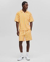 Mode Of One Mens Relaxed Fit Vertical Stripe Terry Shirt Shorts Exclusively At Macys