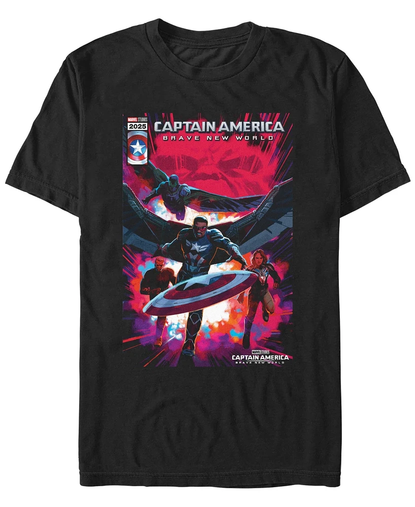 Marvel Men's Captain America New Team Short Sleeve T-Shirt